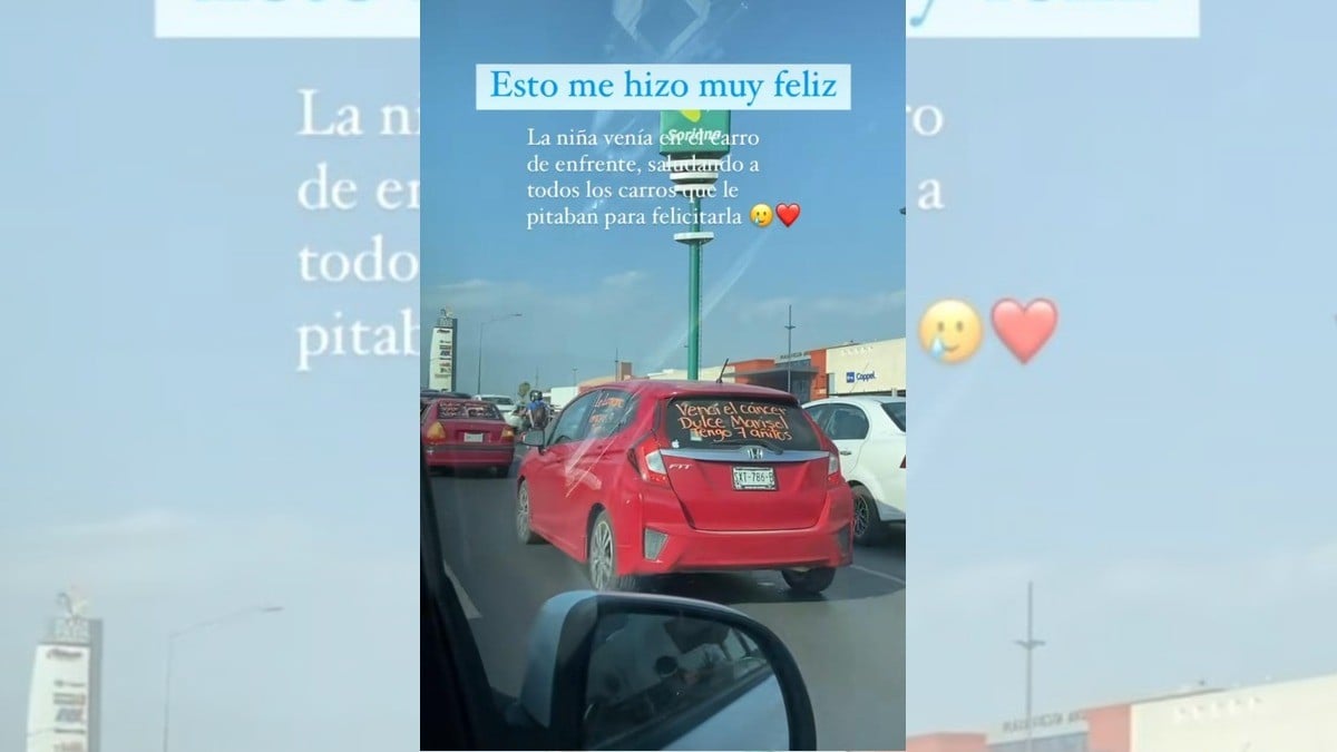 Familia realiza caravana para celebrar fin de tratamiento contra el cáncer de una niña