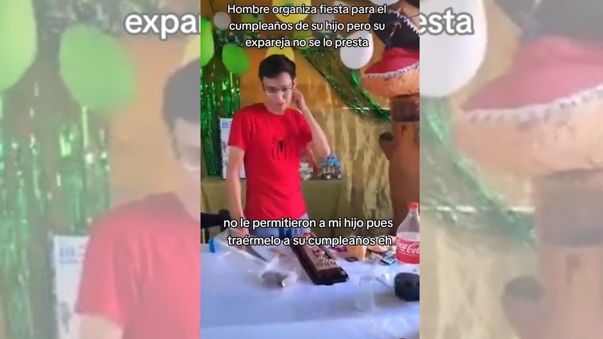 Hombre prepara fiesta para su hijo, pero su exesposa no se lo presta