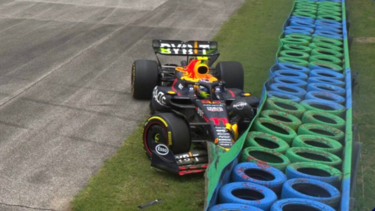 Sufre choque Checo Pérez en práctica para el Gran Premio Hungría