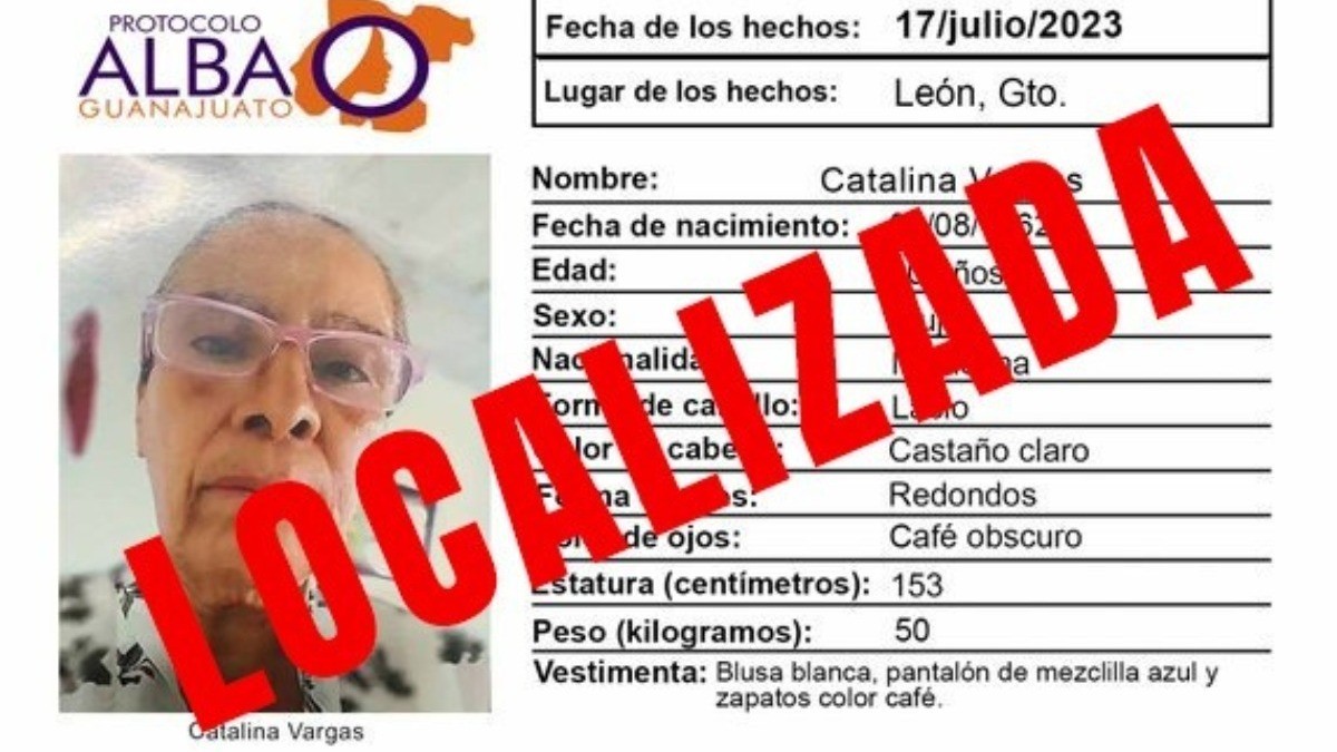 Localizan con vida a mamá buscadora, Catalina Vargas