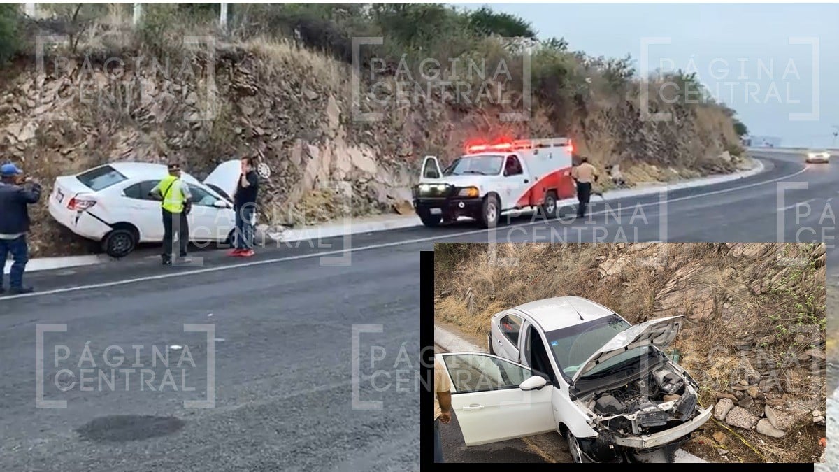 Vuelca embarazada en la ‘Curva del Pato’