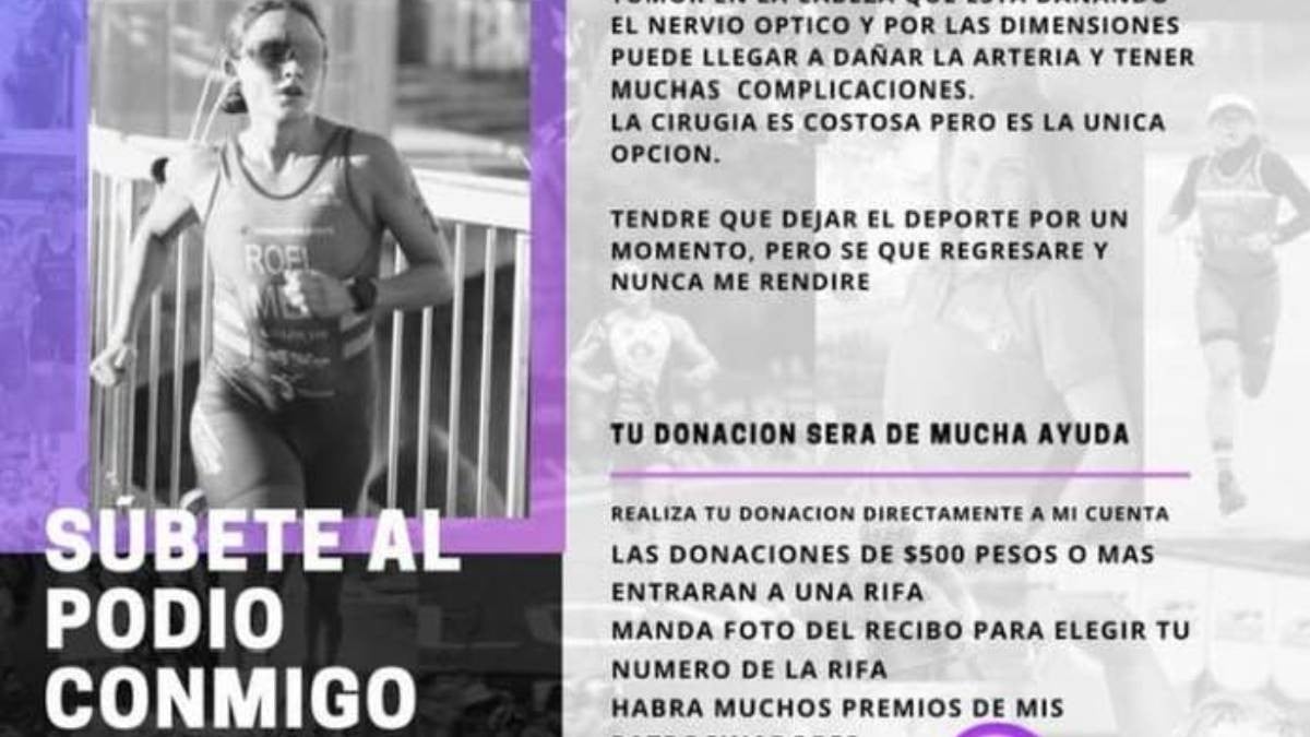Triatleta leonesa Sara Roel pide ayuda para operarse tumor en la cabeza