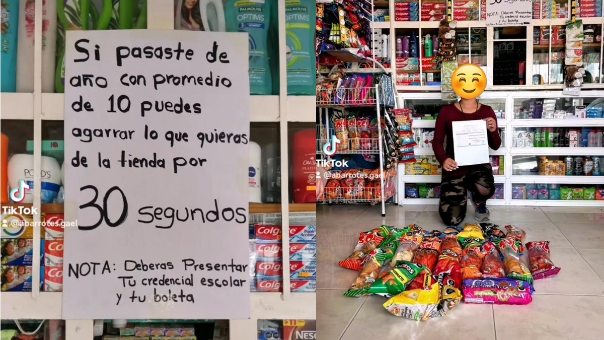 Tiendita premia con productos gratis a niños con promedio de 10