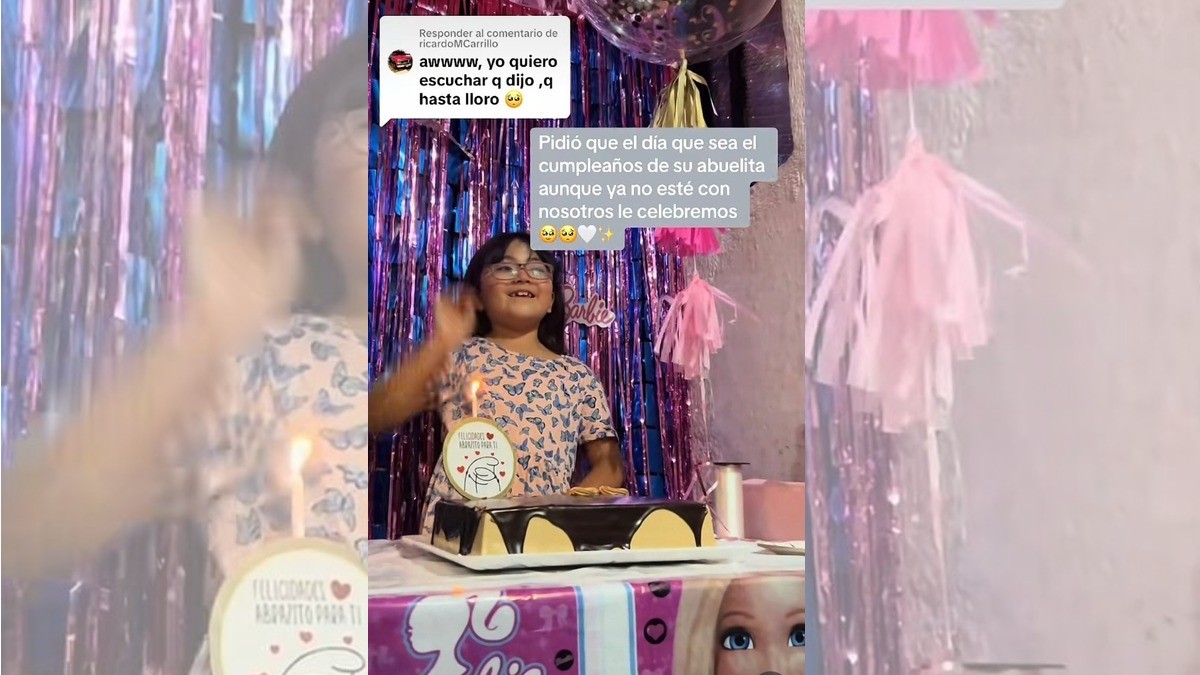 Niña pide seguir festejando el cumpleaños de su abuelita, aunque ya no esté presente