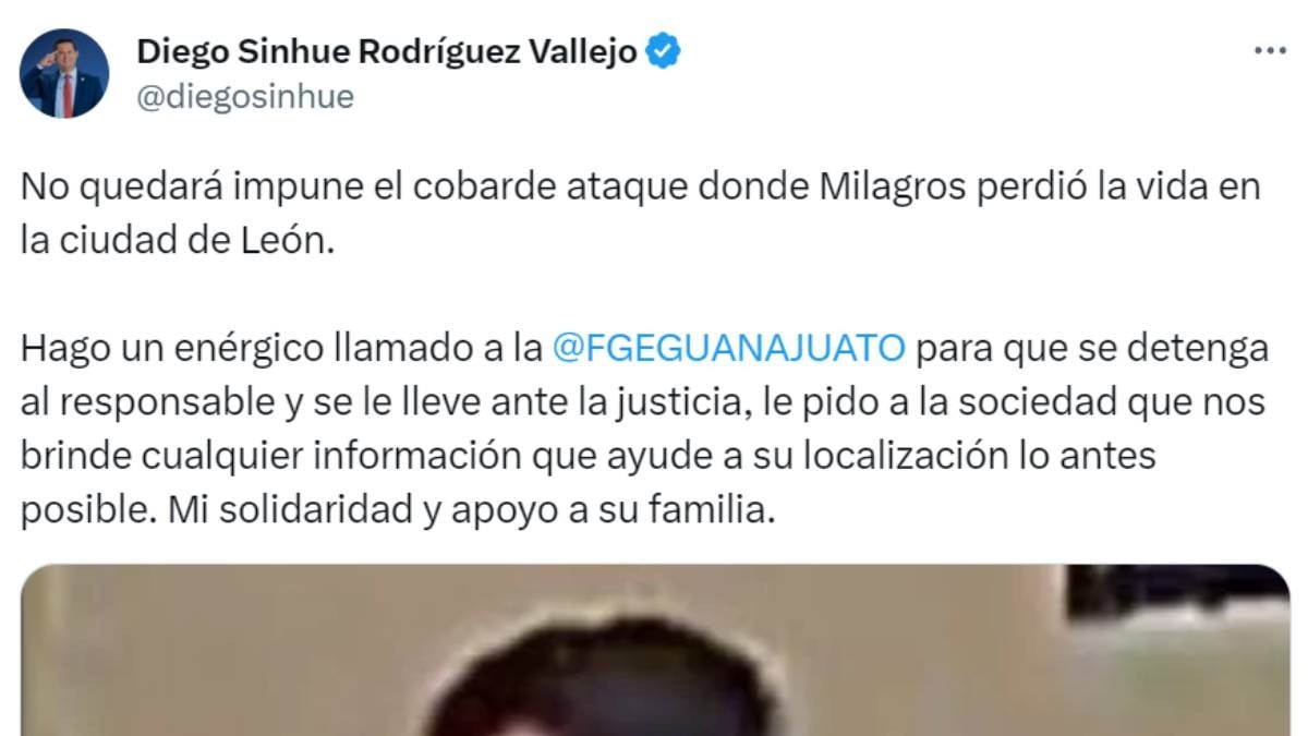 ‘No quedará impune’: Condena Gobernador homicidio de Milagros