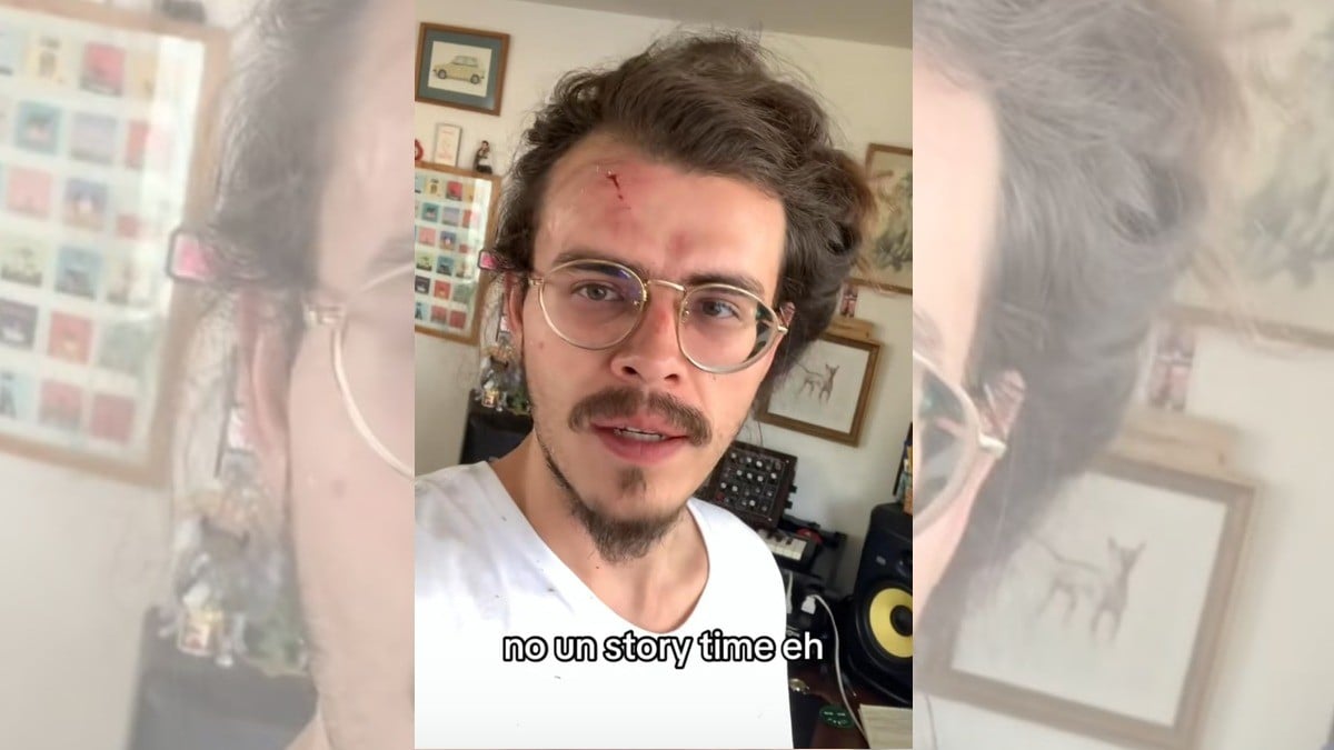 Maceta aterriza en cabeza de tiktokero mientras caminaba