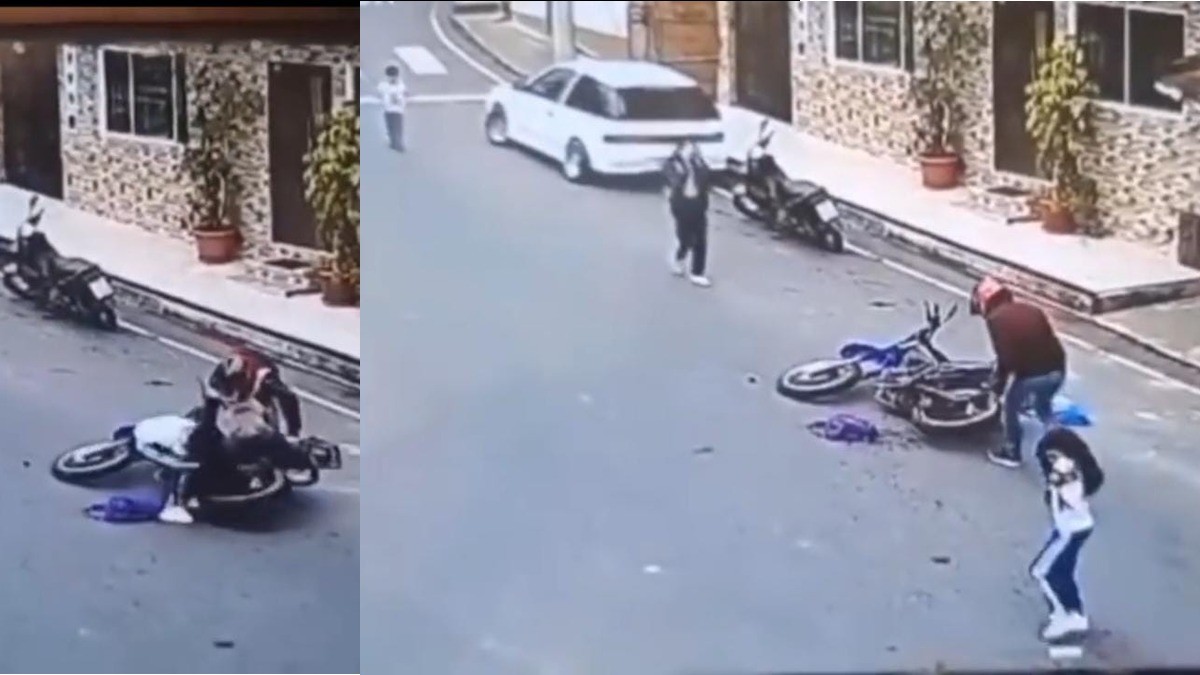 VIDEO Niña pierde el brazo al caer de la motocicleta en movimiento