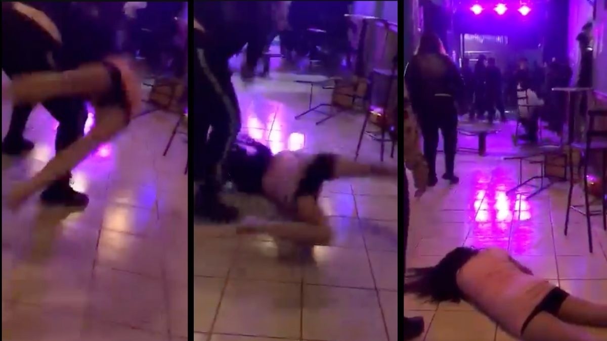Captan riña campal en un bar; dejan a mujer inconsciente en el piso