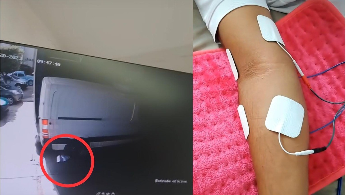 VIDEO Conductor se echa de reversa y atropella a su compañero de trabajo; ¡la libra de milagro!