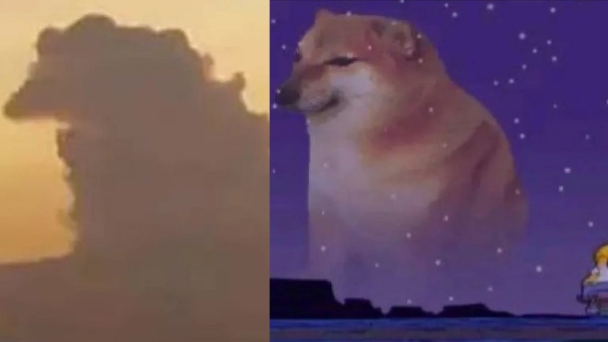 ¿Cheems, eres tú? Perrito meme aparece en el cielo ¡como en Los Simpson!