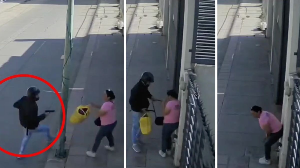 VIDEO Capta cámara otro asalto a mujer en León; ella grita al ver la pistola apuntándole