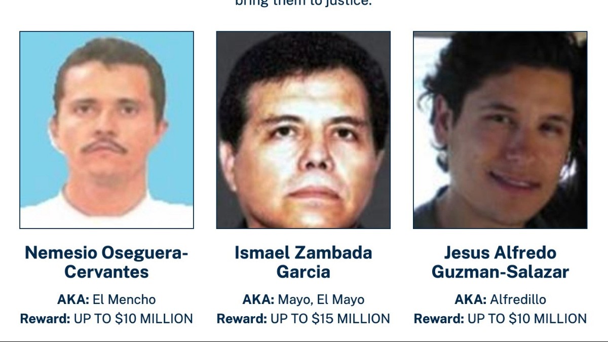 DEA saca al 'Mayo' Zambada y el 'Mencho' de los más buscados; 'Chapitos' acaparan puestos