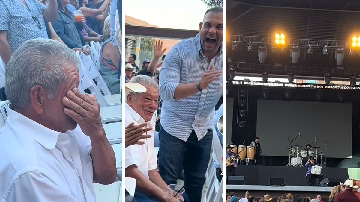 VIDEO Abuelito cumple sueño de ir a concierto de Ramón Ayala; rompe en llanto ¡y lo felicita!