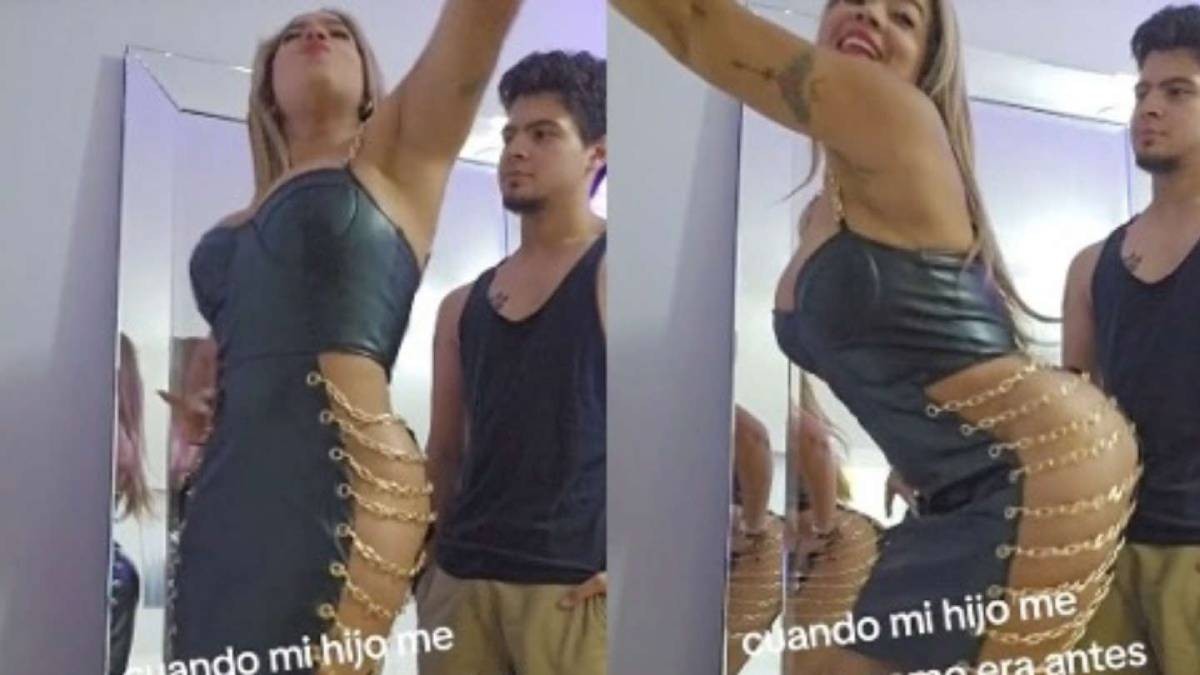 Mamá perrea a su hijo en Tik Tok y desata polémica