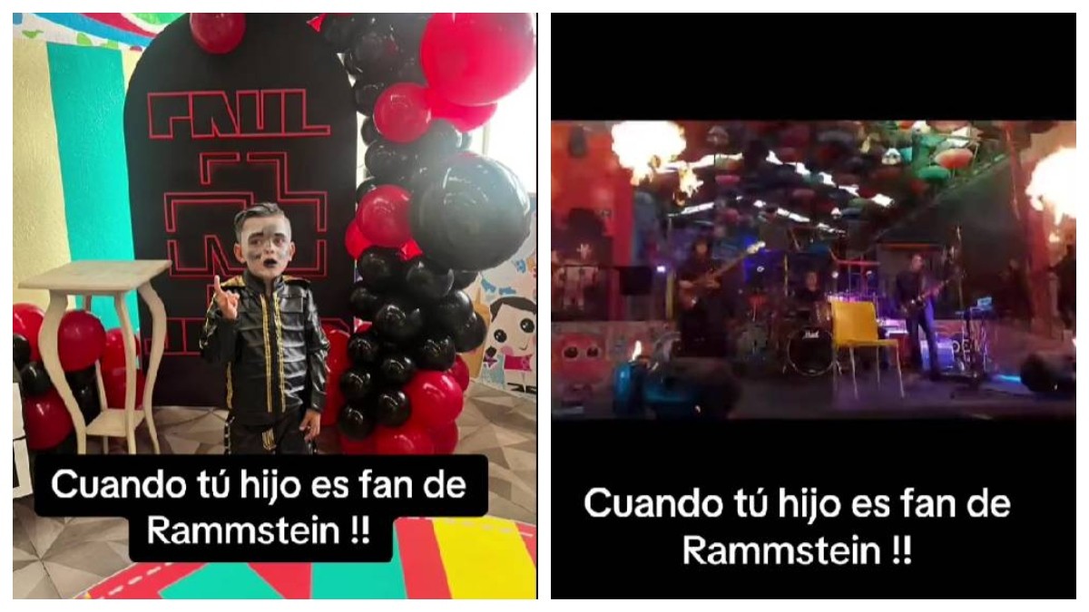 Niño celebra cumpleaños con temática de Rammstein ¡con todo y pirotecnia!