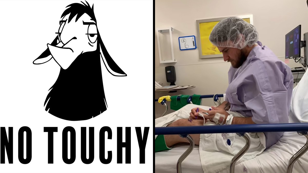 Hombre pinta meme en su pierna sana para evitar que doctores se equivoquen en operación