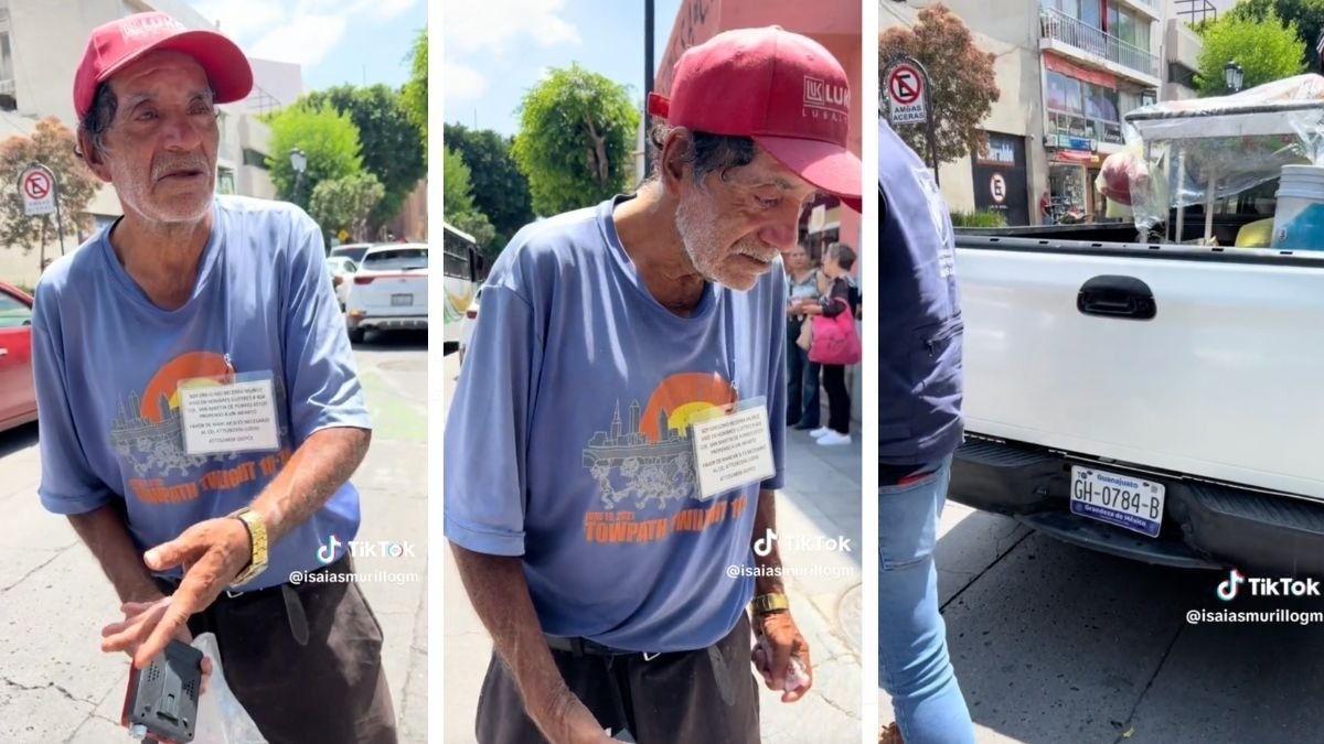 VIDEO Pese a sus lágrimas y enfermedad, a don Goyo le quitan inspectores su carrito de pan