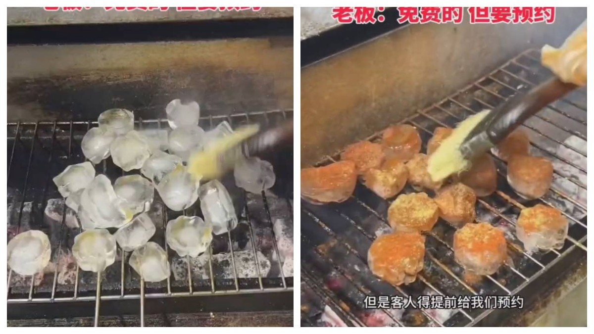 VIDEO. ¿Hambre? En este restaurante ofrecen hielo ¡a la parrilla!