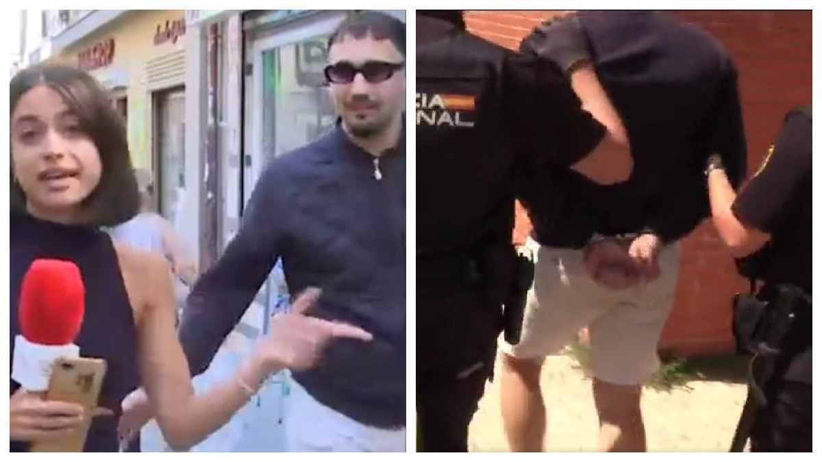 Hombre le da nalgada a reportera durante transmisión en vivo y lo detienen