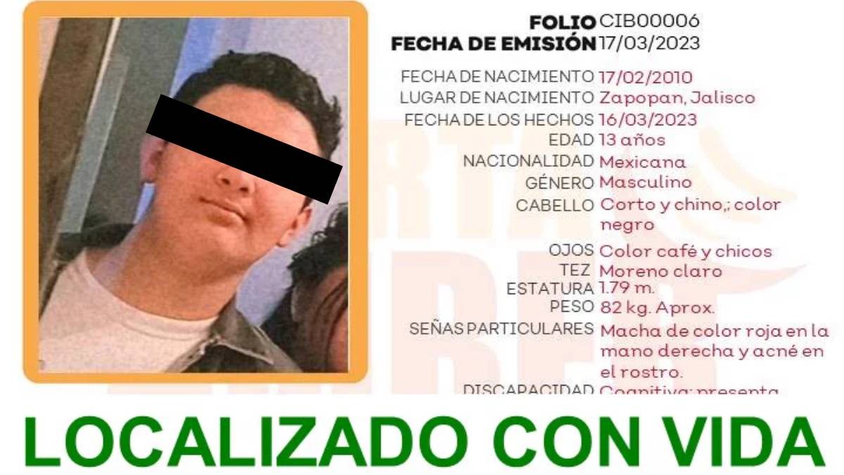 Criminales se llevan a menor de 13 años; familiares piden ayuda para trasladarlo a Jalisco