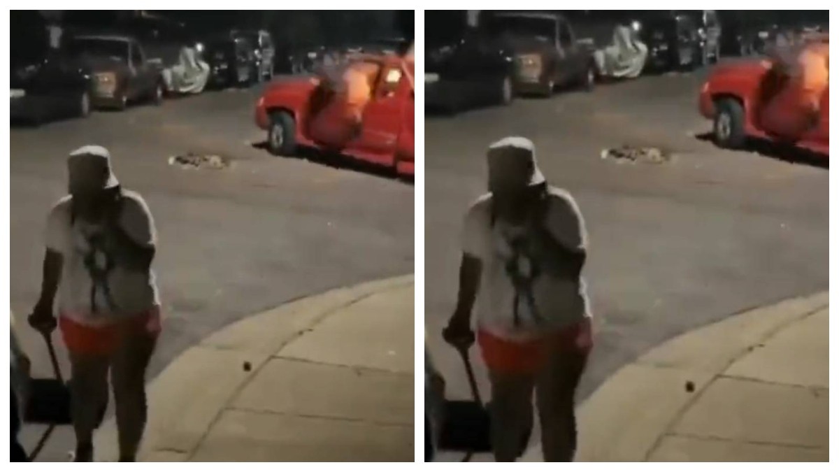 VIDEO Captan pelea entre hombres y uno le arroja un cohete y le estalla en el cuerpo