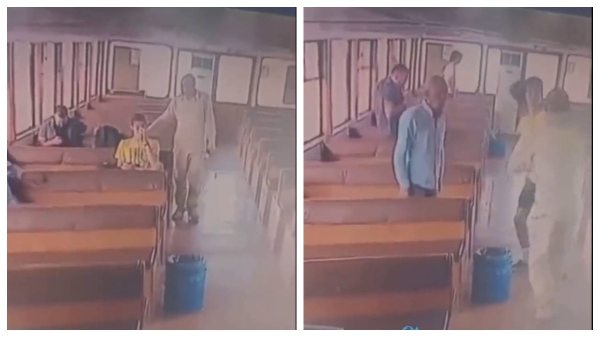 VIDEO Desconocido le quema el cabello a una joven en el transporte y ella lo agarra a golpes