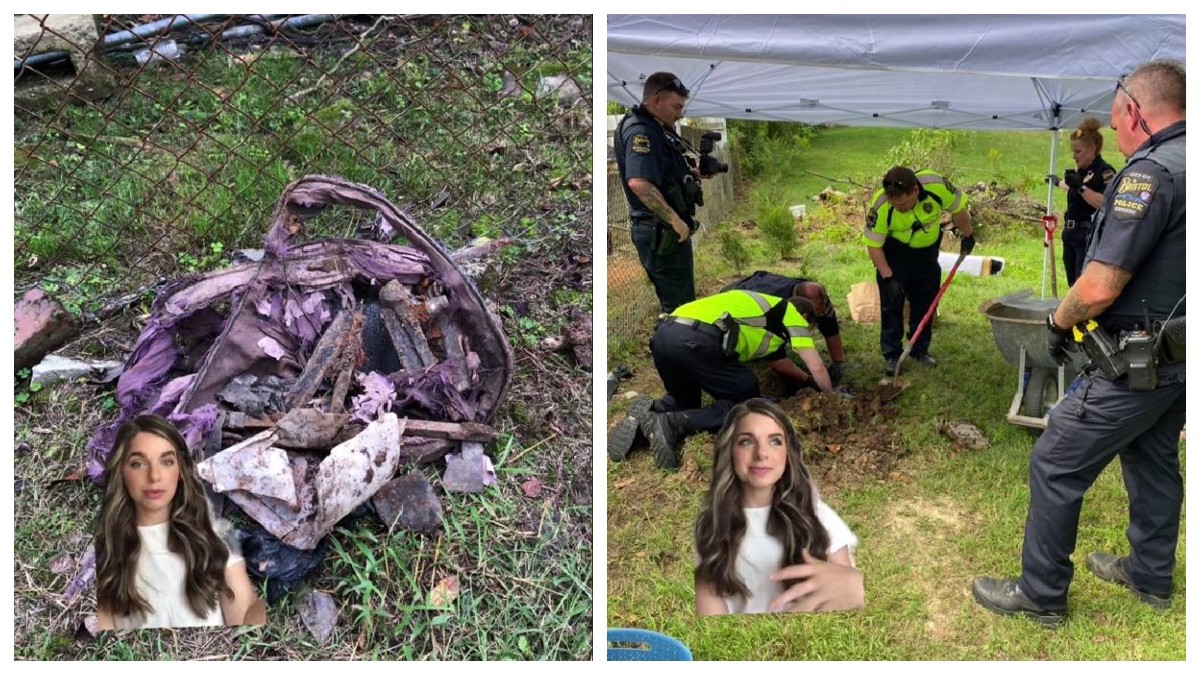 Pareja plantaba árbol en el jardín y desentierran maleta repleta de huesos