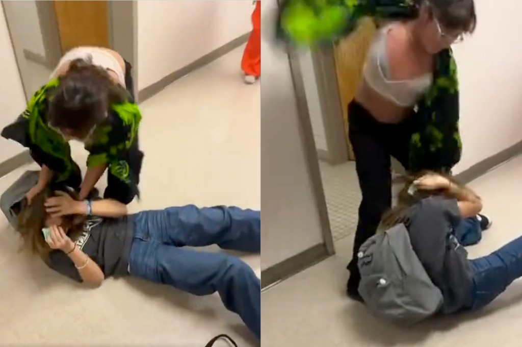 VIDEO 'No puedo respirar', un niño trans le dio una golpiza a una niña en la escuela