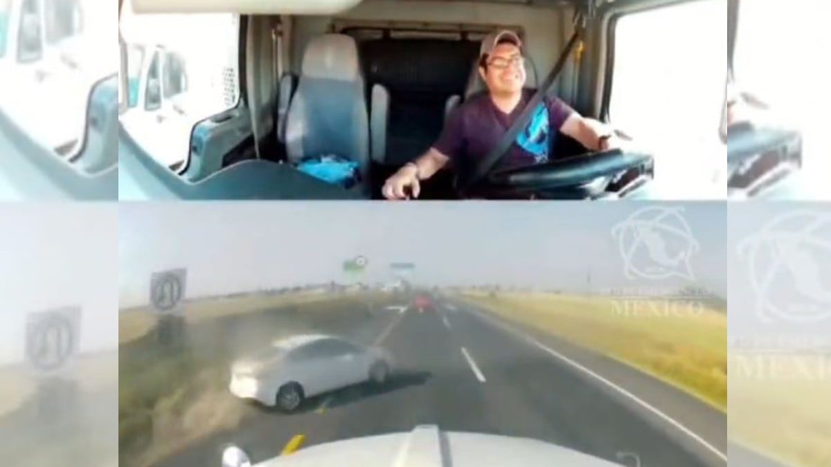 VIDEO Cámara capta momento en que pipa aplasta a un automóvil que se cruzó