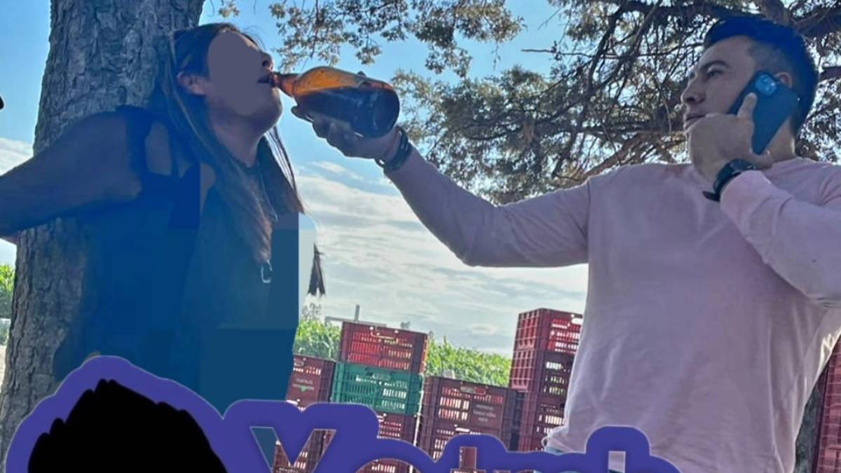 Captan a funcionario priista forzando a mujer a beber cerveza
