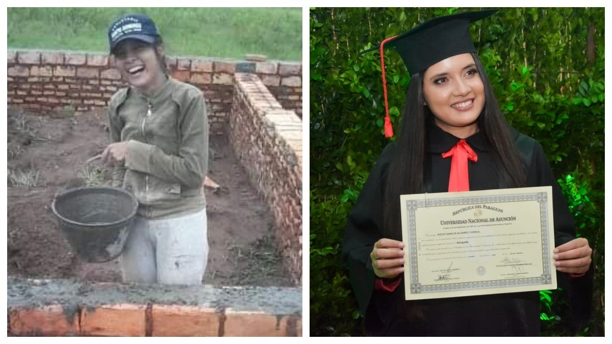 Mujer albañil logra pagar su carrera y se gradúa como abogada