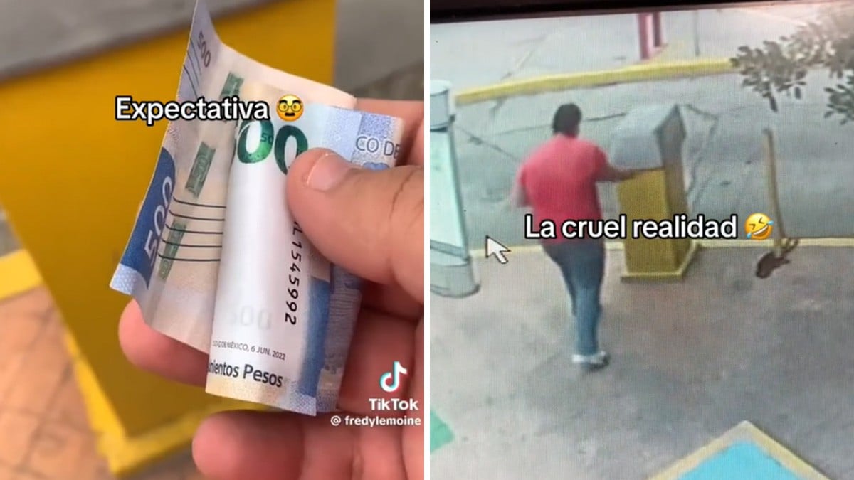 VIDEO: Atrapan a 'tiktoker' en su mentira: pretendía regalar dinero en la calle