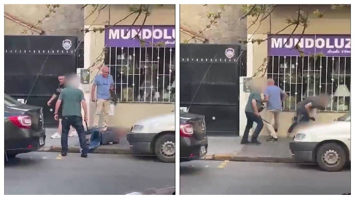 VIDEO Taxista se defiende y con un fierro le da golpiza a ladrón