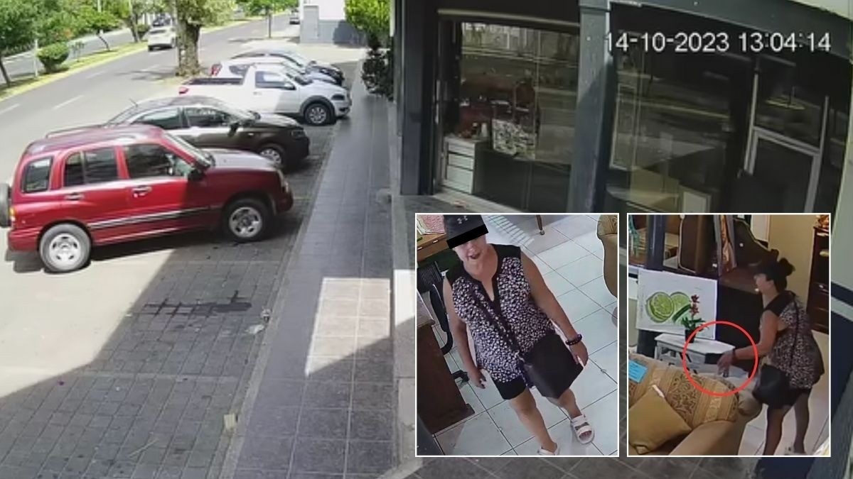 VIDEO Captan a mujer robando un celular en Tesoros Bazar de San Pedro en León