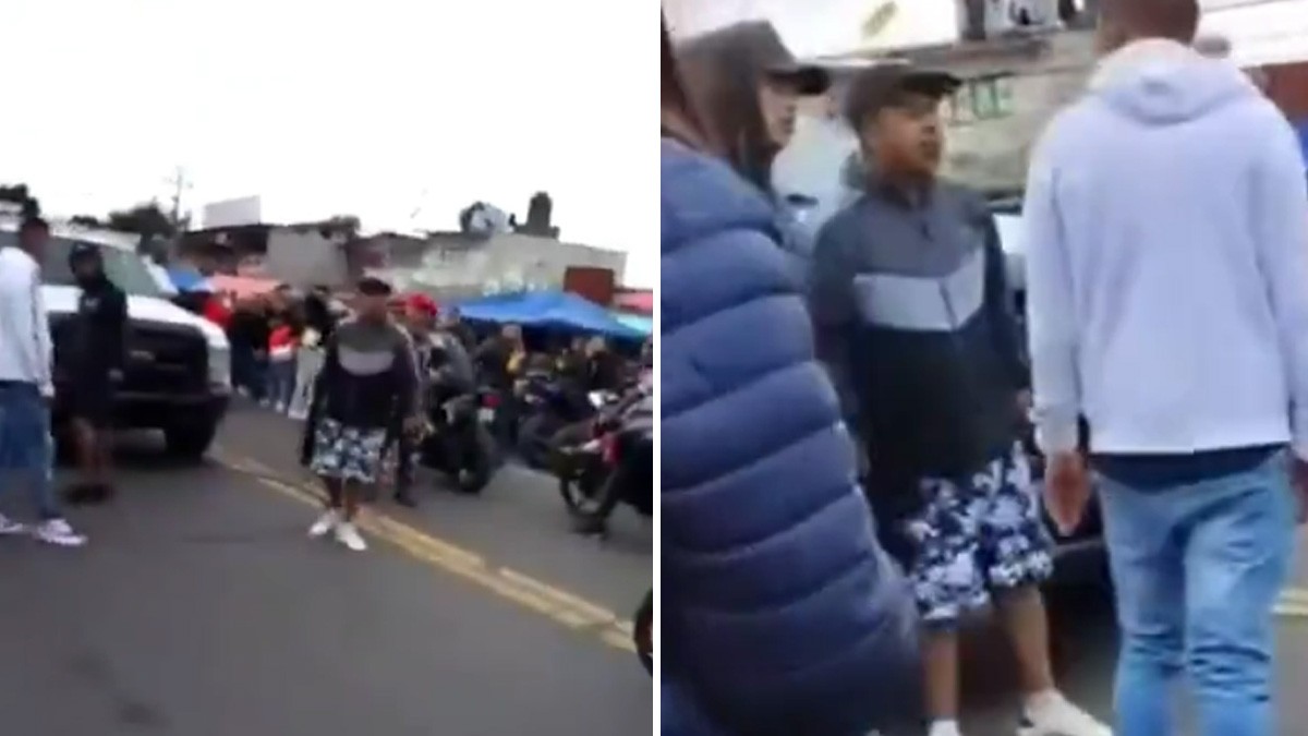 VIDEO: Enfurece conductor y dispara metralleta al aire por bloqueo de motociclistas