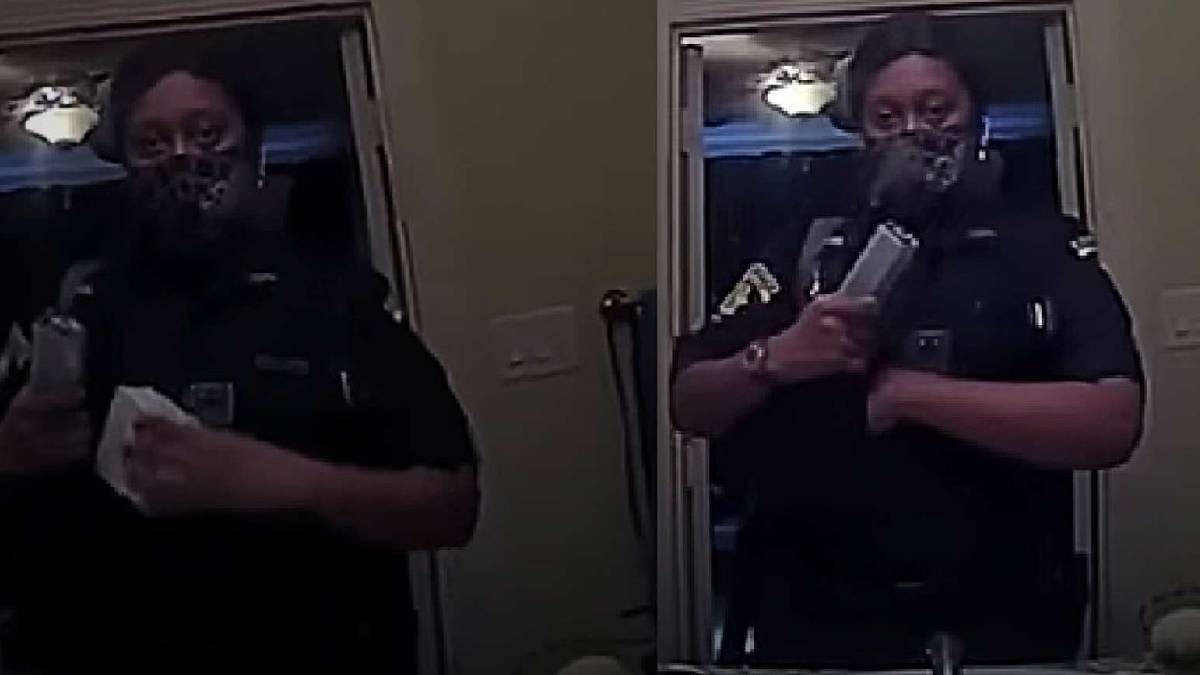 VIDEO Policía entra a robar a casa y se graba con su propia cámara