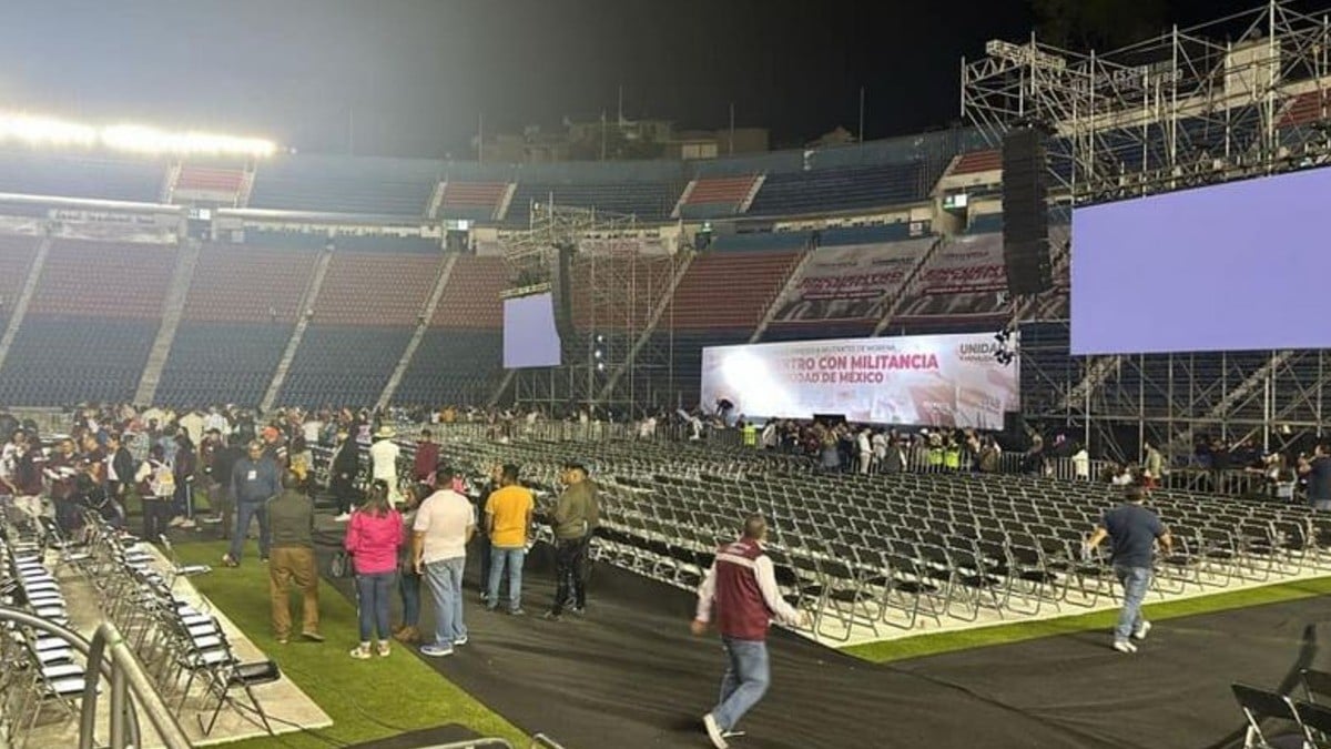 Morenistas dejan ‘plantada’ a Sheinbaum; como no llenó el Estadio Azul, mejor ni salió