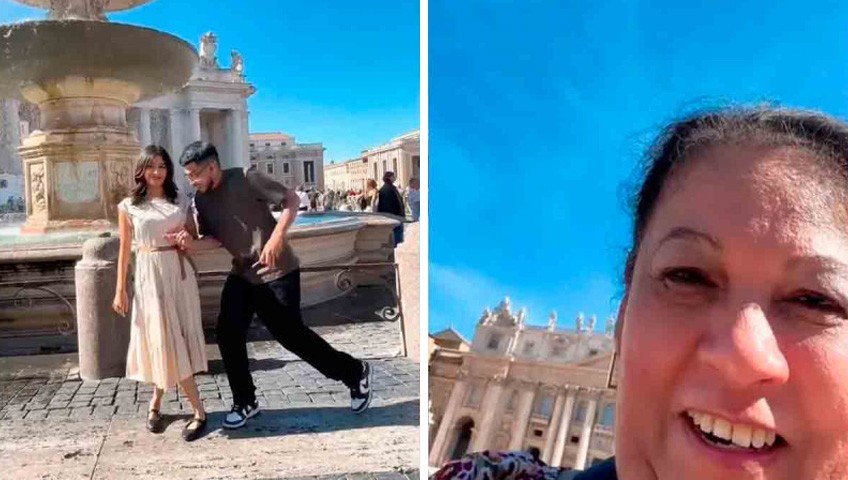 VIDEO: Pareja viaja a Italia a comprometerse, pero mamá arruina el momento