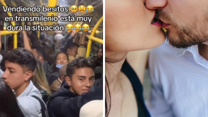 Joven se viraliza por vender besos en el transporte público