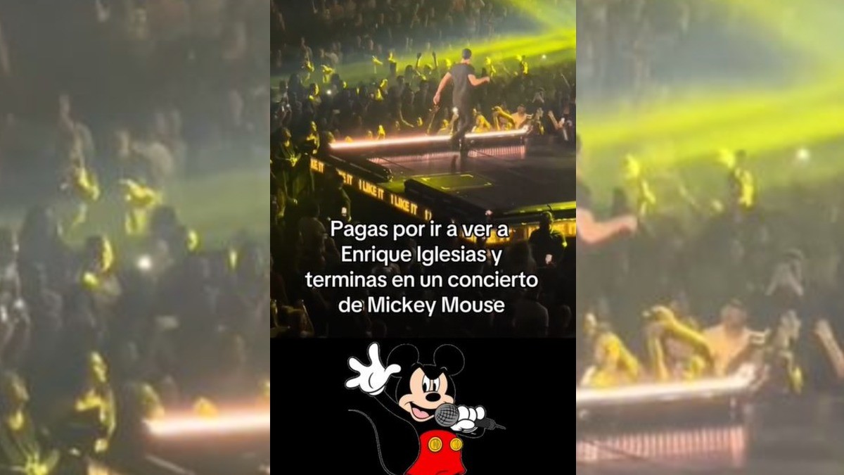 VIDEO ¿Es concierto de Enrique Iglesias o de Mickey Mouse?