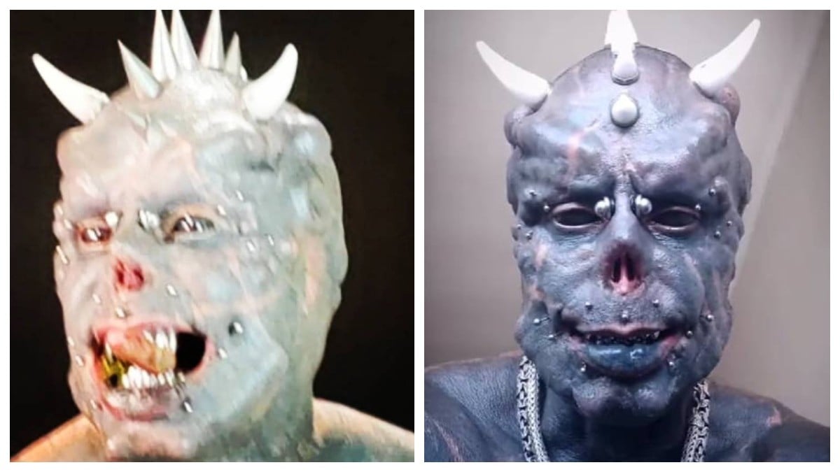 Satanás humano: hombre se somete a espeluznante transformación