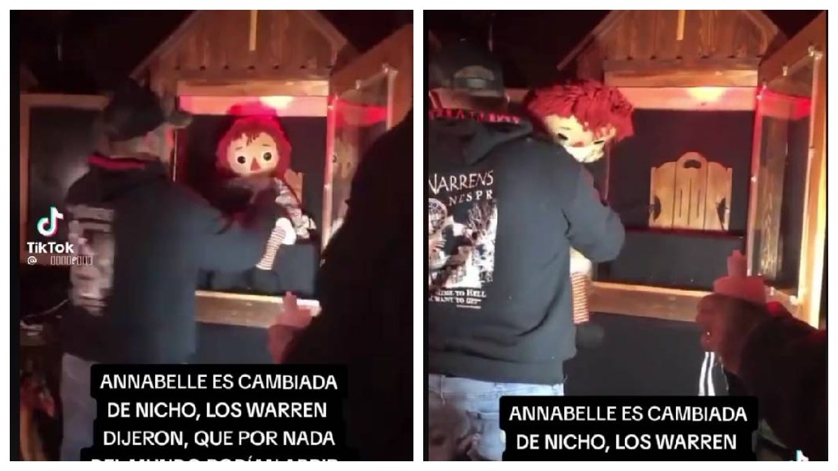 ¡La tocaron! Cambian de vitrina a muñeca Anabelle y por nada del mundo se tenía que mover