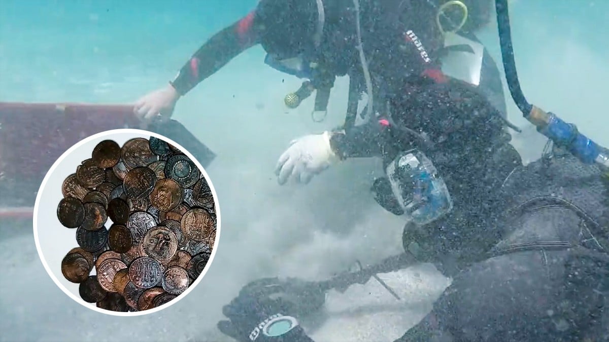 ¡De película! Arqueólogos sacan del fondo del mar tesoro de cientos de miles de monedas