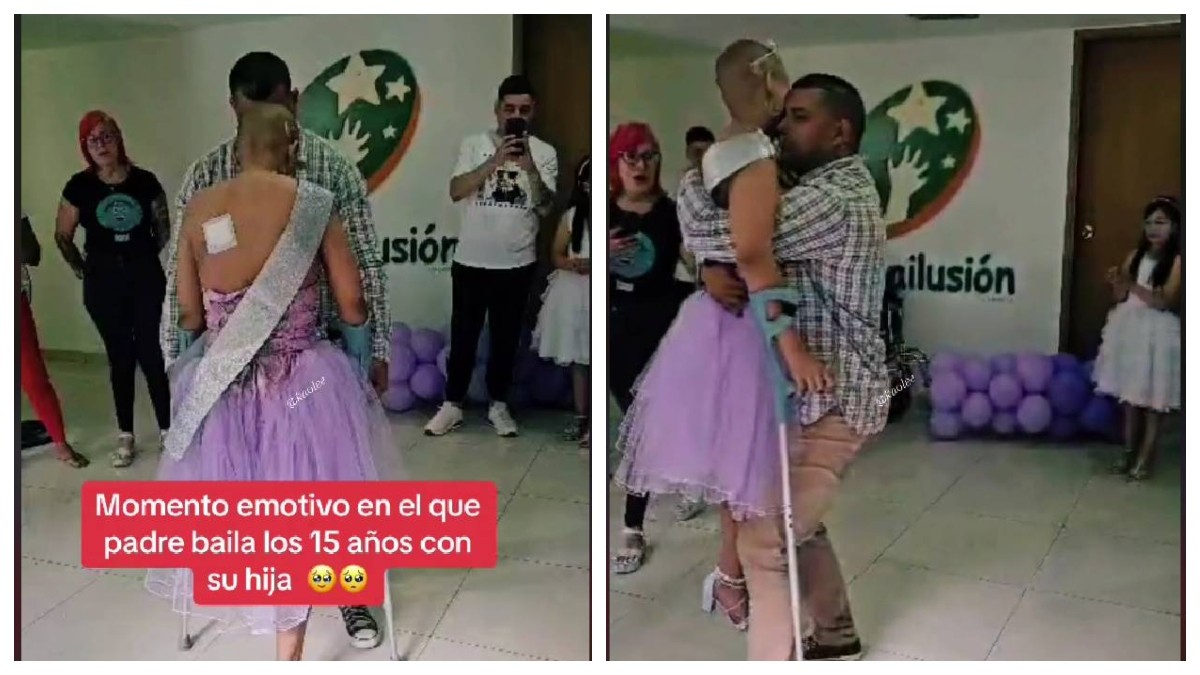 VIDEO Conmueve quinceañera con cáncer al bailar su vals, la tuvieron que cargar