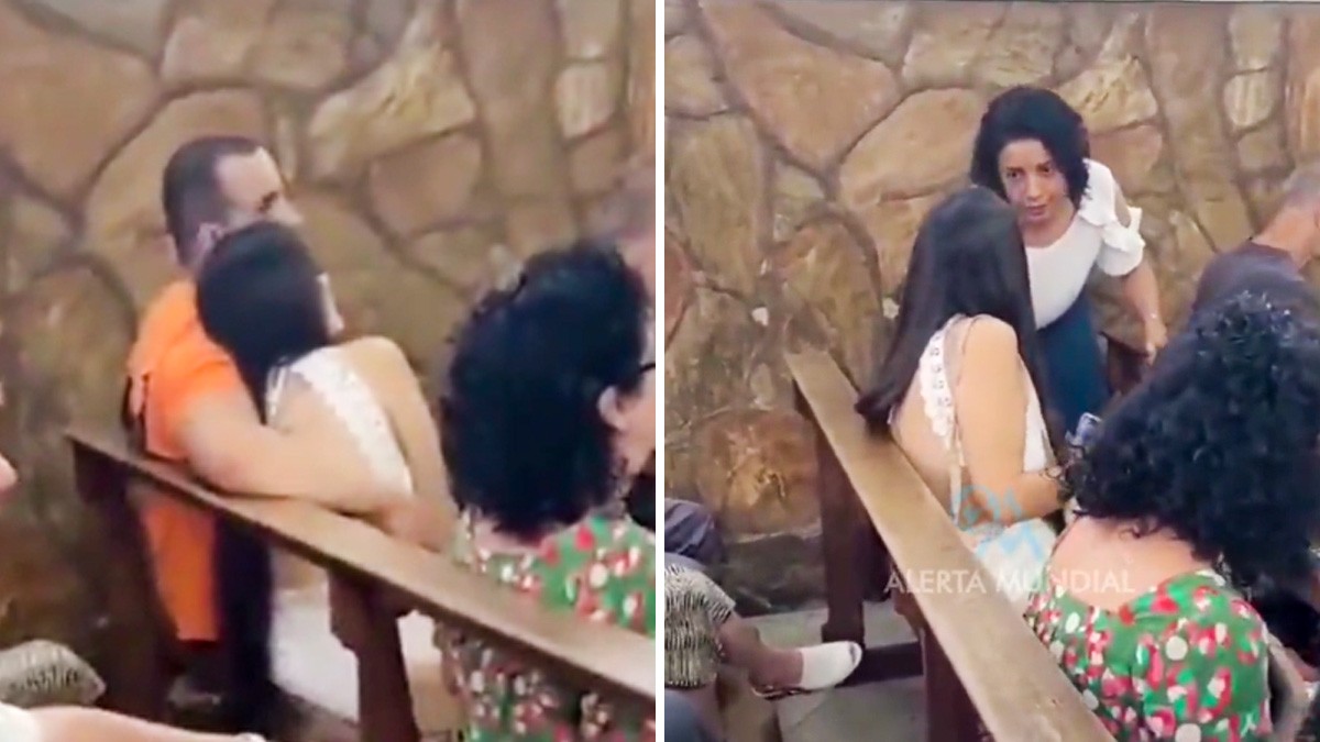 ¡No respetó ni la Iglesia! Cachan a infiel con su amante en plena misa