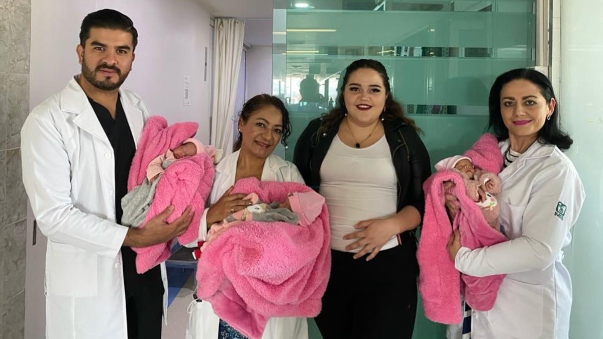 María, Scarlett y Madisson, las trillizas nacidas en León y que sorprendieron a su mamá