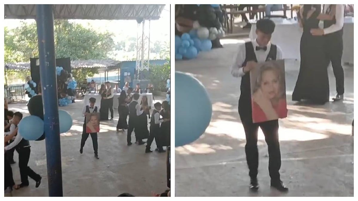VIDEO Lo más triste de hoy: alumno baila con la foto de su mamá en su baile de graduación