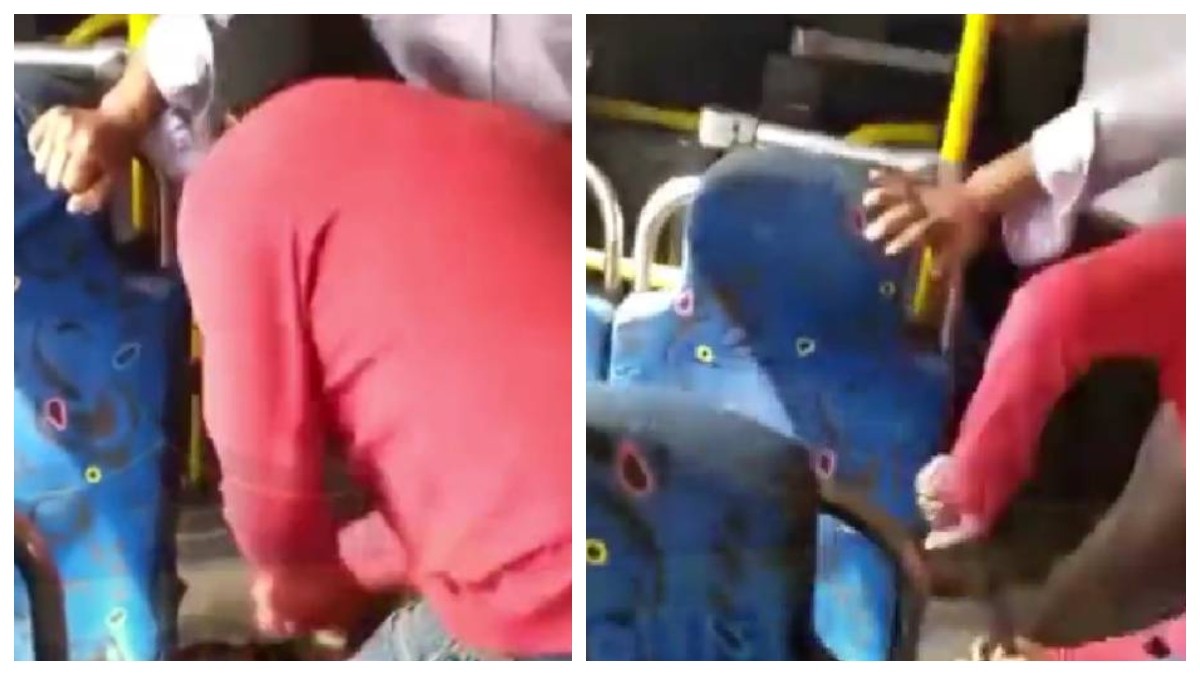 VIDEO “¡Ya déjenlo!” Asalta en camión y pasajeros lo dejan inconsciente a golpes