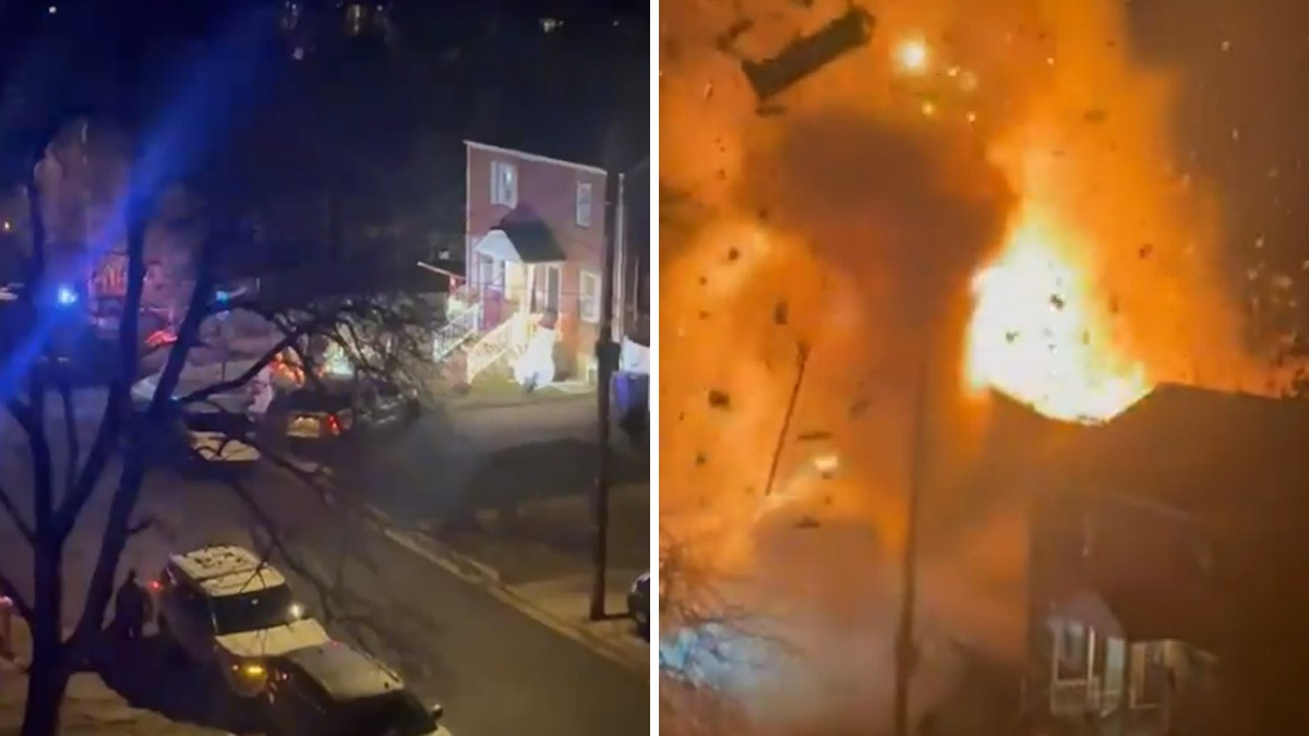 VIDEO: Captan momento en que casa explota durante cateo policial