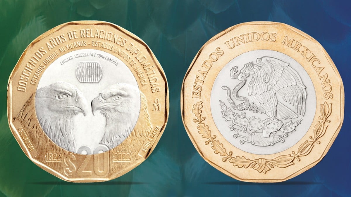 ¿Te gusta la nueva moneda de 20 pesos con dos águilas? Banxico ya la puso en circulación